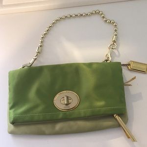 Coach Amanda Satin Foldover Clutch